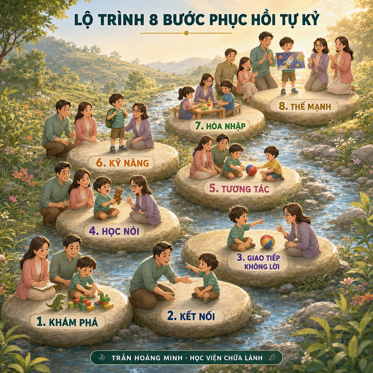 Lộ trình 8 bước phục hồi tự kỷ — Trần Hoàng Minh, Học Viện Chữa Lành